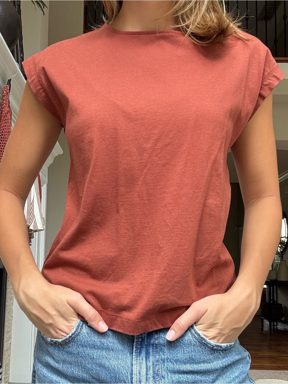 LOFT Short Sleeve Tee in Terracotta